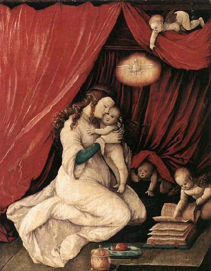 BALDUNG GRIEN, Hans Virgin and Child in a Room oil painting picture